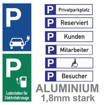 Alu Parkplatzschild