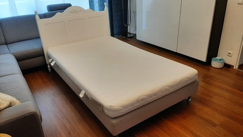 Bett 120x200 weiß mit - weiß,