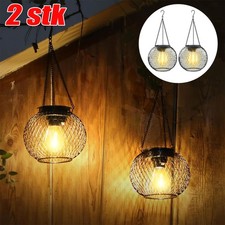 2x LED Solarlaterne hängend +