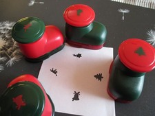 Motiv-Stanzer  als 4-er Set  -  Thema  Advent/Weihnachtszeit  Glocke/Engel/Stern