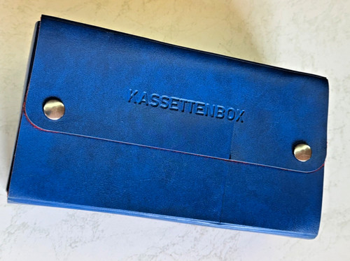 Ddr kassettenbox blau - kassettenbox, tasche
