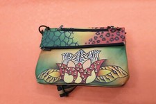 Anuschka-Handtasche, ORIGINAL, handbemalt, Leder, Seerose