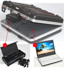 KOFFER FÜR BIS ZU 17" 43CM NOTEBOOK UND DRUCKER EPSON WF-100 o.ANDERE STABIL K60
