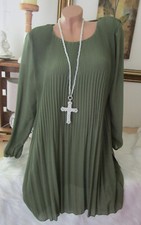 Neu Italy Kleid Tunika Plissee