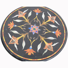 18 " Schwarz Marmor Rund Seite