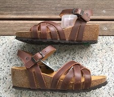 Salamander Ledersandalen, Keilabsatz, Kork Plateau, Komfort-Sohle, Gr. 40, NEU