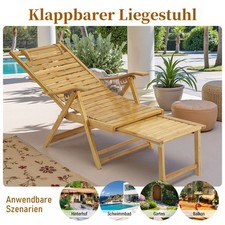 Gartenliege Holz Schaukelstuhl Schaukelliege Sonnenliege Klappbar Holzliege XXL