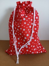 Weihnachten, Stoffbeutel mit Kordelzug, 18 x 26 cm, Geschenktasche, Handarbeit