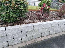 Granit Mauerstein Naturstein grau 20x20x40cm Garten Terrasse Hangbefestigung
