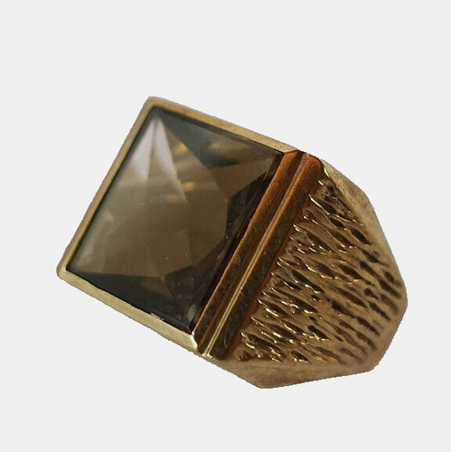 Herrenring mit rauchquarz - herrenring,