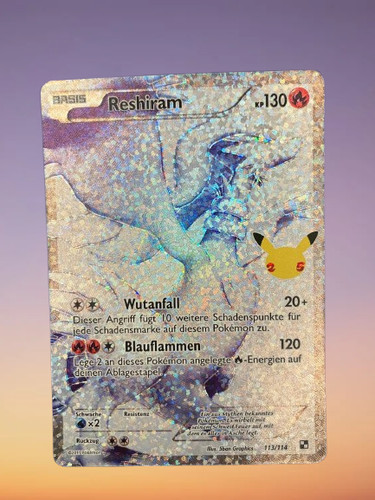Pokémon karte reshiram full - pokémon, |