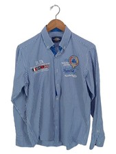 Binder de Luxe Freizeithemd Herren kariert Langarm Baumwolle Blau M