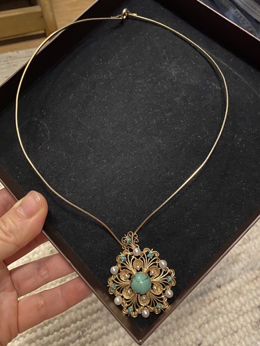 585 gelb gold halsreif - 585,