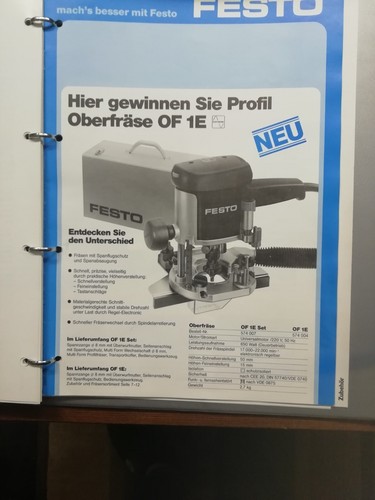 Festo oberfräse und - festo, 1e