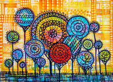 Wandbild: Zierbäume auf einem