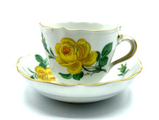 Meissen Porzellan gelbe Rose