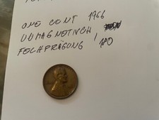 One cent 1966, unmagnetisch