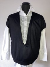 BRUNELLO CUCINELLI Pullover Kaschmir Seide Monili Gr. M Schwarz NIE getragen