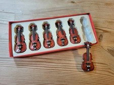 Miniatur Geige Christbaumschmuck Puppenstube Puppenhaus Weihnachten