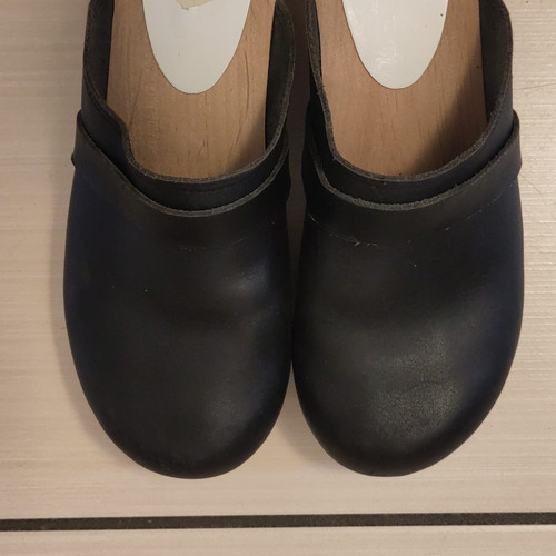 Damen clog leder schwarz - clog, eu
