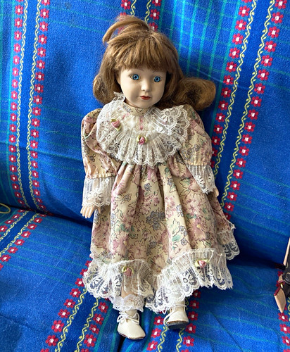 Porzellanpuppe mädchen blaue - porzellanpuppe,