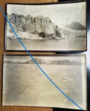 Nordlandfahrt Hamburg-Amerika Linie Victoria Luise 1912 Magdalene Bay / 2x Foto