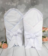 Steckkissen Taufkissen Babyhörnchen Decke WEISS ROSA BLAU NEU