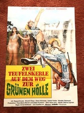 Zwei Teufelskerle auf dem Weg zur Grünen Hölle Kinoplakat Poster A1, Widmark