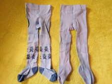 2 Strumpfhosen Gr. 86/92 TCM unisex hellblau Monster Füße innen angerauht