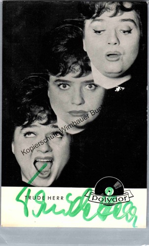 Original autogramm trude herr - autogramm,