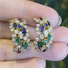 Omega-Ohrringe 7,26 kt Rubin