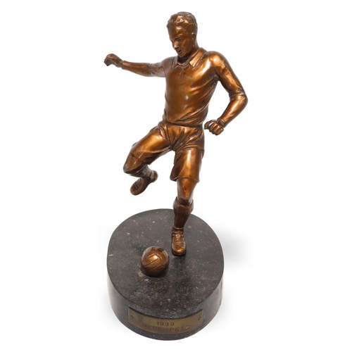 Bronze fußballspieler statue - bronze,