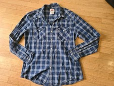 Levis Holzfäller Hemd XL Regular Fit Kariert Langarm Brusttasche Druckknopf