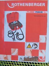 ROTHENBERGER PLUMB FREEZE ECO ROHRGEFRIERSCHRANK Maschine Handbuch - PDF oder gedruckte Kopie