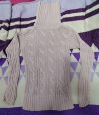 Altrosa Mädchen Rollkragen