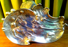 Jugendstil Art Nouveau Prunk- Schale versilbert gemarkt 153 antik Vintage