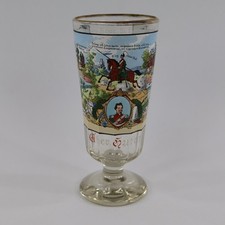 Reservistenglas Bayern Weißbierglas Augsburg 1911/14 Chev. Regt. Dienstzeit