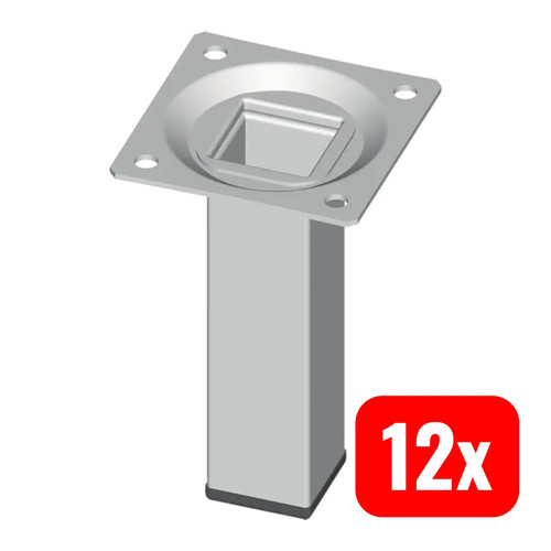 Alfer aluminium tischbein - aluminium,