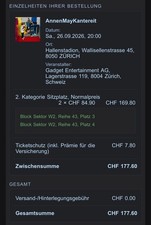 AnnenMayKantereit Tickets Zürich 26.09.2026
