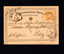 Österreich 1874 - "Staab" Oval, klar auf 2 Kr. GA gelb  (a3207)