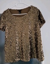 H&M Pailletten Ober Teil Gr.S