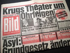 Bildzeitung BILD 21.09.1991 *