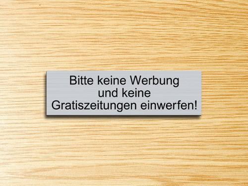 Briefkastenschild bitte - briefkastenschild,