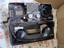 Altes Post Bakelit Telefon im Kasten / Retro