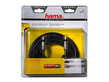 Hama Antennenkabel 5m Koaxialkabel SAT Kabel 100dB Koax Stecker Buchse TV HD 073