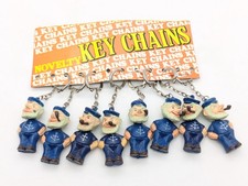 Schlüsselanhänger 1 Seemann vintage alt Wide Eyed Sailor Gummi Figur NEU Auswahl