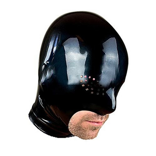 Latex hood open mesh - mesh, eyes