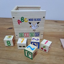 27 Stck. Holz Alphabet Blöcke