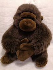 Gorilla Affe Sitzend Kuscheltier Plüschtier Braun ca. 38 cm