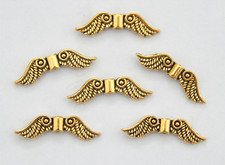 40 Flügel 22mm Engelflügel "Vogel" gold antik Schutzengel basteln
